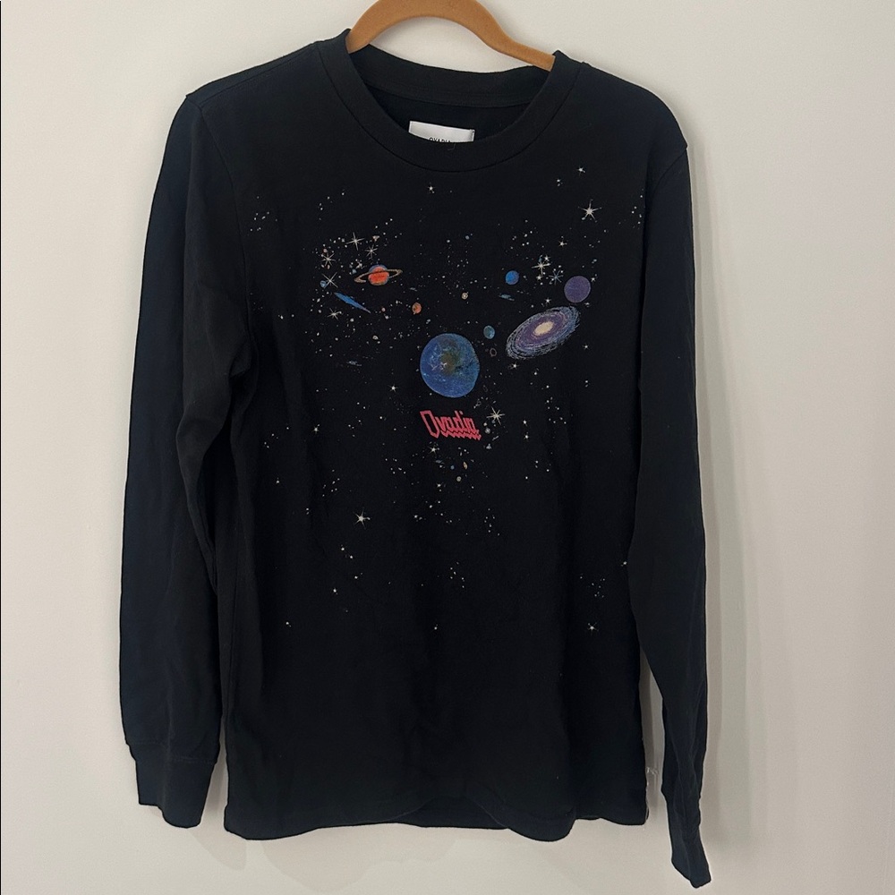 EUC Ovadia Planet Galaxy New York Black Long‎ Sleeve Shirt Size S